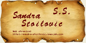 Sandra Stoilović vizit kartica